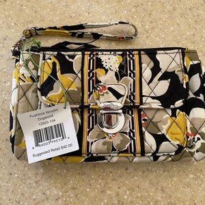 New Vera Bradley Pushlock Wristlet